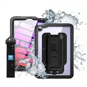 [ARMOR-X] IPAD MINI (6TH)用ケース IP68 WATERPROOF CASE WITH HAND STRAP ブラック MXS-IPAD-M6 (BLACK)