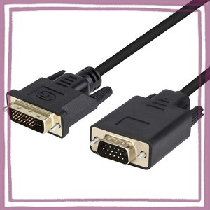 DVI TO VGA 変換ケーブル 1.8M DVI VGA 変換アダプタ 1080P対応 DVI 24+1 / 24+5 オス TO VGAメス変換 DVI-D VGA 変換 DVIデジタル信号変