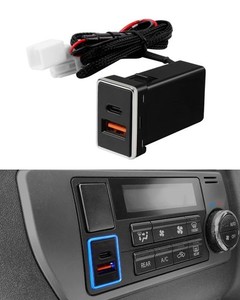 JIOOY トヨタ USBポート QC3.0+PD TYPE-C デュアルUSBポート 充電器 電源ソケット カーチャージャー USB 急速充電器 車 USB 増設 スマホ 