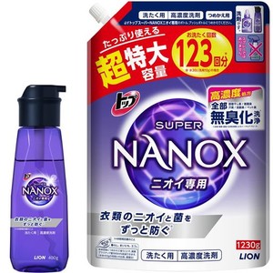 【AMAZON.CO.JP 限定】 トップ ナノックス(NANOX) 【まとめ買い 大容量】トップ スーパーナノックス ニオイ専用 プレミアム抗菌処方 洗剤