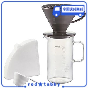 HARIO(ハリオ) ビーカーサーバー&ドリッパーセット クラフツサイエンス 実用容量600ML 1~4杯用 日本製 BVD-3012-GR グレー