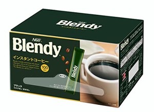 AGF ブレンディ スティックブラック 100本 【 スティックコーヒー 】【 水に溶けるコーヒー 】【 インスタントコーヒー 】
