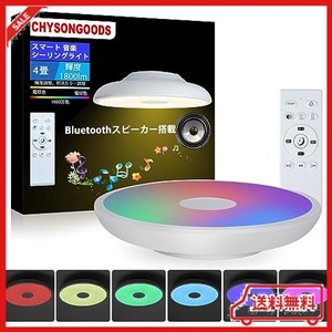 CHYSONGOODS LED シーリングライト 4畳 内蔵のBLUETOOTHスピーカー リモコン付き RGB 調光調色 丸型 浴室灯 台所 照明 寝室 洗面所 廊下 