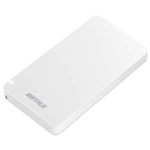 バッファロー USB3.2（GEN2）対応 外付けポータブルSSD 240GB（ホワイト）SSD-PGMU3シリーズ SSD-PGM240U3-W
