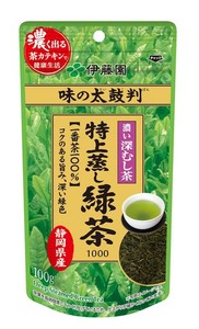 伊藤園 味の太鼓判 特上蒸し緑茶 (一番茶100%) 100G 1000 茶葉