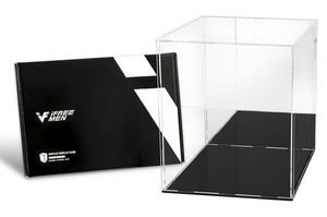 IFREEMEN 大型 【PREMIUM】 フィギュアケース アクリルケース コレクションケース (25X25X30CM, 台座黒+背面ミラー)