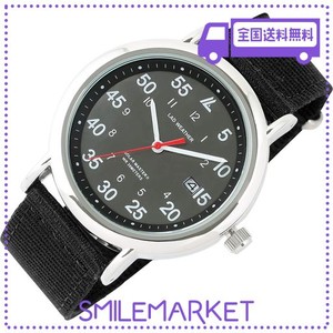 [ラドウェザー] 腕時計 メンズ 電池不要のソーラー搭載 ミリタリーウォッチ メンズ レディース 時計 (01.ブラック×ブラック)