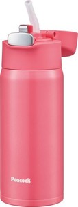 ピーコック 水筒 マグ ボトル ピンク 保温 保冷 0.4L ステンレス ボトル ストロータイプ APA-40 P