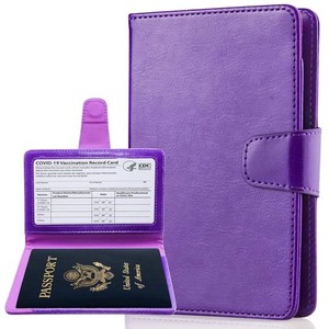 [TESKYER] パスポートケース スキミング防止 パスポートカバー 出張用 海外旅行 高級PU パスポート カードケース 多機能収納ポケット付き