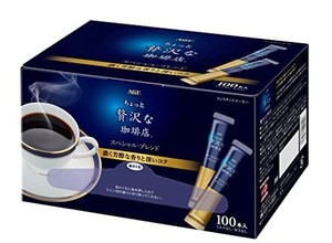 AGF ちょっと贅沢な珈琲店 スティックブラック スペシャルブレンド 100本 【 スティックコーヒー 】【 インスタントコーヒー 】