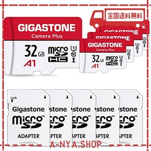 GIGASTONE マイクロSDカード 32GB 5個セット, 5 SDアダプタ付き 5 ミニ収納ケース付き, 90MB/S FULL HD 動画, UHS-I MICROSDHC A1 C10 U1