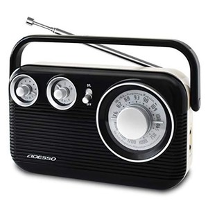 ADESSO(アデッソ) ラジオ AM FM レトロ デザイン ブラック RA-601BK