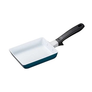 京セラ(KYOCERA) IH 卵焼き器 卵焼き エッグパン 13×18CM ホワイト ブルー CF-EC-WBU-BC セラブリッドフライパン