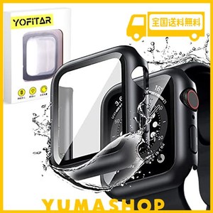 【防水設計】YOFITAR APPLE WATCH 用 防水ケース SERIES3/2/1 38MM アップルウォッチ保護カバー ガラスフィルム 一体型 PC素材 全面保護 