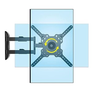 HILLPORT テレビ壁掛け金具 回転式 けスタンド 32 - 55 インチ 対応 液晶耐荷重19.8KG 多角度 左右回転 アーム式 スマートフォンの縦画面