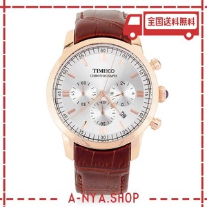 TIME100 受賞人気男性腕時計 カレンダー 多針腕時計 シンプル風 ビジネス形 スケルトン メンズ腕時計 紳士#W70156G (シルバー)