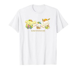 ポムポムプリン ポチャッコ シナモロール ポーズ 【バレンタインギフトにおすすめ!】 Tシャツ