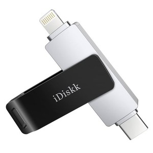 【APPLE MFI認証済 IPHONE15対応】IDISKK IPHONE USBメモリー 256GB 外付けフラッシュドライブ ディスク 【LIGHTNING+TYPE-Cコネクタ搭載