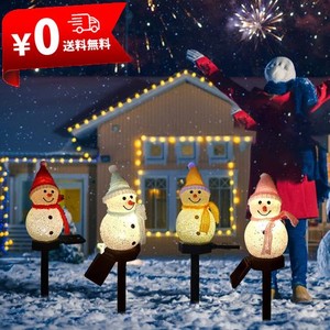ソーラーライト 雪だるま ガーデンライト クリスマス飾り 置物ライト アウトドアソーラーライト 充電式ソーラー 屋外防水ライト クリスマ