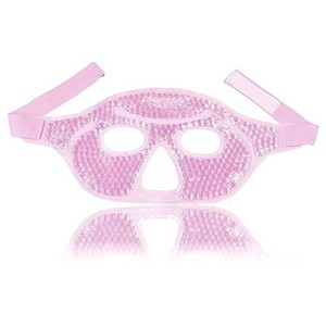 CATMOZ ジェルアイスフェイスマスク 冷感でひんやり 肌鎮静 目の疲れ むくみ解消 温冷両用美容パック 何度でも使える ５色 (ピンク)