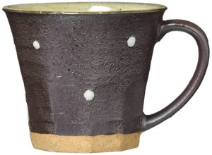 一久(ICHIKYU) 美濃焼 マグカップ 陶器 コーヒーカップ 白点紋 容量約230ML 和風マグカップ 洗いやすい 焼き物 コップ 珈琲 紅茶 緑茶 食
