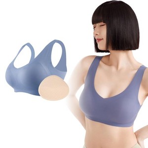 [KUMIHO] 胸パッド  Lブラジャー&C-Dカップ バストアップ 専用ブラジャーのセット 通気窪み 乳がん 軽量 軽量パッド 女装 コスプレ 大き