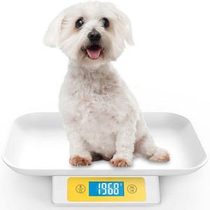 デジタルペットスケール 電子ペット体重計 15KG容量 | 1G の精度 小型犬/猫/ウサギ ペットくん 体重計 ポータブル 小型動物用 体重管理 (