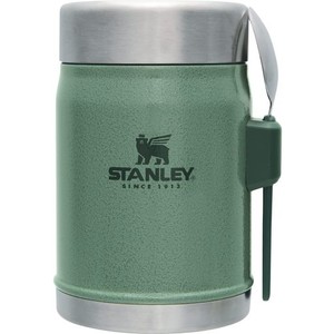 【廃盤】STANLEY(スタンレー) クラシック真空フードジャー 0.41L グリーン ランチジャー スープジャー 弁当箱 保温 スプーン付き 食洗機