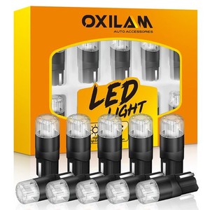 OXILAM T10 LED ブルー 高輝度 爆光 CANBUSキャンセラー内蔵 ポジションランプ ナンバー灯 ルームランプ メーターランプ 無極性 6500K DC