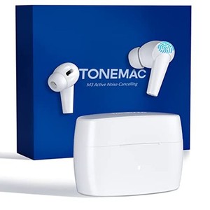 TONEMAC M3 ワイヤレス イヤホンBLUETOOTHノイズキャンセリング イヤホン 35DB アクティブノイズキャンセル タッチコントロール イヤフォ