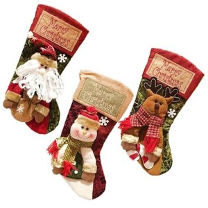 DOSARRIBA クリスマス靴下 枚入 クリスマス飾り クリスマスツリー飾り プレゼント袋 3D 立体 クリスマスブーツ ギフトバッグ サンタクロ