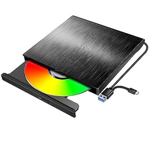 CD DVDドライブ 外付け 静音 軽量 【USB3.0超高速転送・極速読取】 読出 書き込み可能 プレーヤー コンパクト バスパワー 薄型 ポータブ