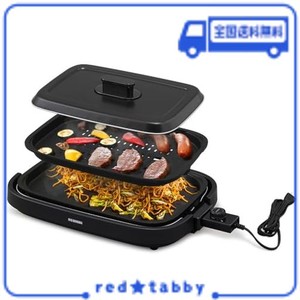 アイリスオーヤマ ホットプレート ブラック 網焼き風ホットプレート 2枚焼きシンプル 焼肉 たこ焼き IHA-A20-B