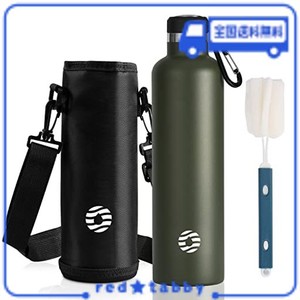 FJBOTTLE 水筒 1リットル 真空断熱 保温 保冷 第2世代 ステンレスボトル 直飲み スポーツボトル スポーツ飲料対応 水筒カバー 洗浄用スポ