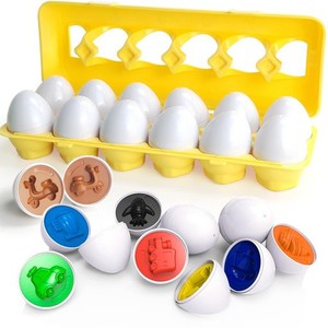 HUANG YEM イースターマッチング エッグマッチング エッグモンテッソーリ マッチング卵 形合わせ はめ込みパズル卵小学生 たまご おもち
