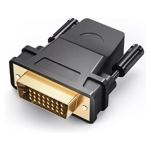 ALLVD HDMI DVI 変換アダプタ オス-メス DVI-D 24+1 双方向伝送 1080P 金メッキPS4など (DVI-D 24+1) ブラック