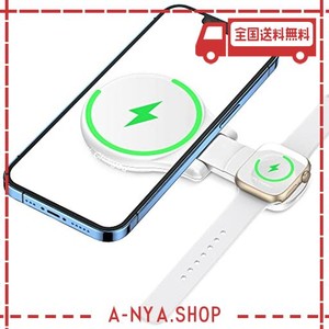 [for magsafe充電器]kiniva ワイヤレス充電器 apple watch充電器 折りたたみ 3in1 充電スタンド 15w 急速 充電器 置くだけ 2台同時充電 