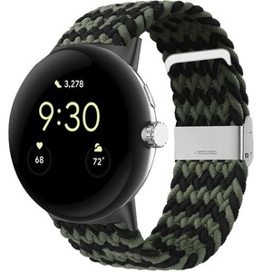 [LUFIYA] バンド FOR GOOGLE PIXEL WATCH 2/GOOGLE PIXEL WATCH 対応 時計バンド バンド ナイロン スポーツバンド 編組バンド 伸縮性 速