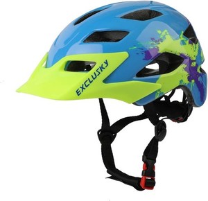 EXCLUSKY 子供用自転車ヘルメット、軽量子供用自転車ヘルメット、サイズ調整可能子供用自転車ヘルメット、男の子と女の子用、50~57 CM...