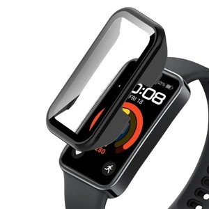 FOR HUAWEI BAND 9 ケース ガラスフィルム+PCフレーム 一体型 HUAWEI BAND 9 用防水防塵保護ケース全面保護 装着簡単 高透過率 指紋防止 