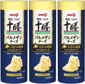 明治(食品) 北海道十勝 パルメザンチーズ (粉チーズ ナチュラルチーズ) 80G×3個