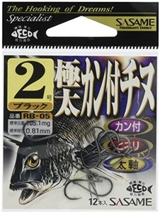 ささめ針(SASAME) RB-05 極太カン付チヌ ブラック 6号