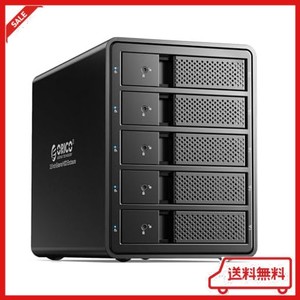 [RAID機能装備] ORICO 3.5インチ ハードディスクケース USB3.0接続 HDDケース SATA3.0対応 20TB？5台 大容量 工具不要 全アルミボディ ド