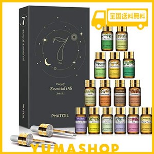 PHATOIL アロマオイル セット エッセンシャルオイル お試し 精油 セット 加湿器用 プレゼント 5ML×15本