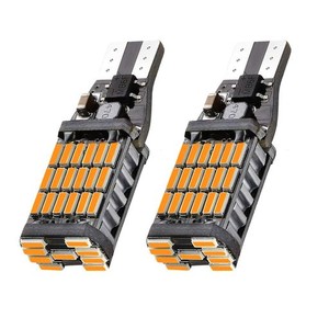 NAKOBO T16 T15 W16W LED バックランプ 爆光 12V汎用 45連4014SMD 無極性 アンバー テールランプ アンバー (2個セット)