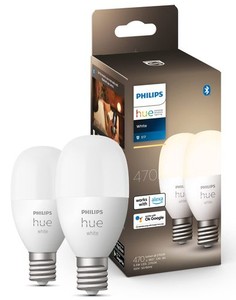 フィリップスヒュー(PHILIPS HUE) PHILIPS HUE スマート電球 E17 40W ホワイト 2個 セット - フィリップスヒュー LEDライト スマートライ