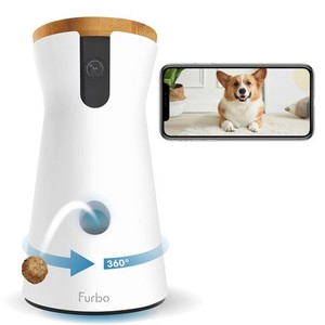 【新型】FURBO ドッグカメラ - 360°ビュー| ファーボ ペットカメラ 犬 猫 留守番 自動給餌器 飛び出すおやつ 見守り スマホ対応 IPHONE 