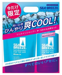 【本体セット品】シーブリーズ リンスインシャンプー 600ML+つめかえ400MLセット アクアティックシトラスの香り