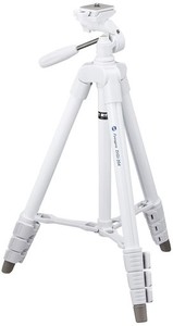 FOTOPRO 三脚 120CM 4段階 調節 小型 3WAY 雲台 収納袋 ビデオカメラ カメラ デジカメ 一眼レフ 対応 アルミ製 DIGI-204 WH ホワイト