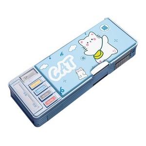 JUSTBOKU 筆箱 小学生 女の子 ペンケース 両面開き マグネット筆入 男の子 かわいい おしゃれ 猫